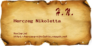 Herczeg Nikoletta névjegykártya