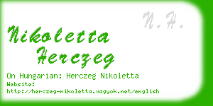 nikoletta herczeg business card